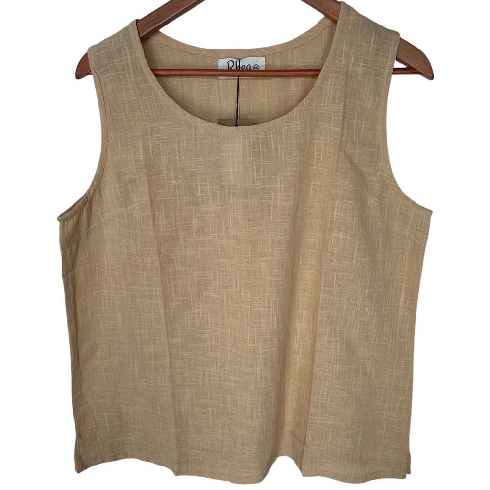 Rhea Tan Essen‎ Cami Top 100% Cotton Made in India Women's L/XL NWT